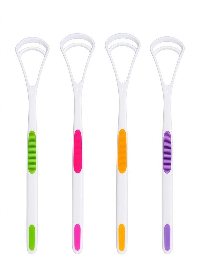 BLISSBORN Plastic Tongue Cleaner, Fights Bad Breath & Oral Health Care Improved Taste Sense, For adult & children Flexible Handle Easy to Use (Pack of 4) (Multicolor) - Image 2
